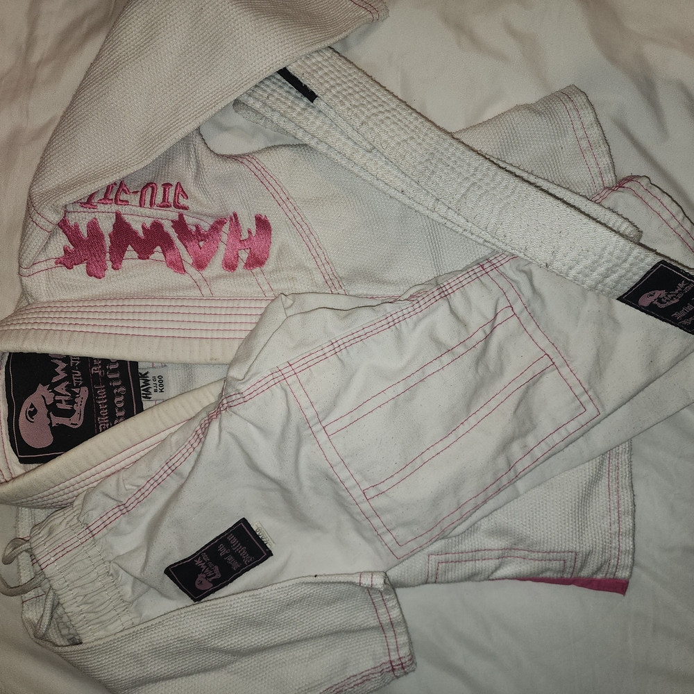 Hawk Jiu-Jitsu White and Pink Gi